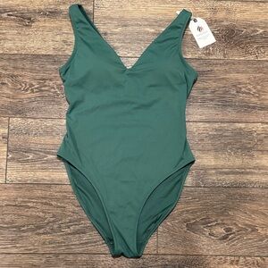 Laslulu Deep Green Women's One Piece Swimsuit.